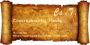 Csernyánszky Tünde névjegykártya